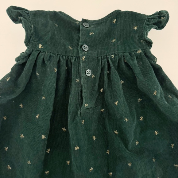 Carter’s Bow Print Holiday Cord dress (Size 6 months) - Picture 2 of 3